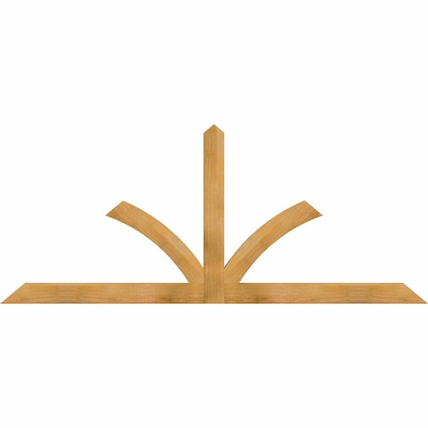 Ekena Millwork Richland Rough Sawn Timber Gable Bracket, Western Red Cedar, 84"W x 35"H x 2"D x 4"F, 10/12 Pitch GBW084X35X0204RIC00RWR - main